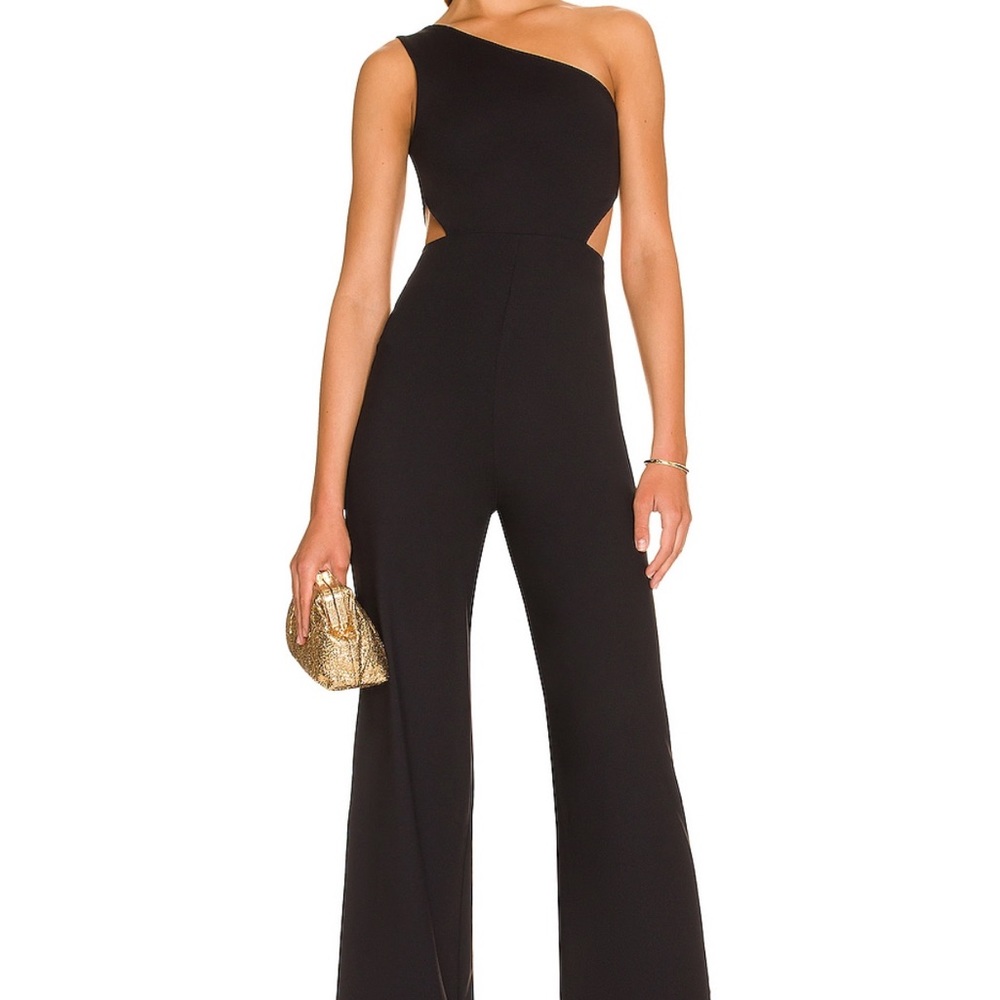 X Revolve Asymmetrical Cut Out Jumpsuit Susana Monaco - Black / Small
